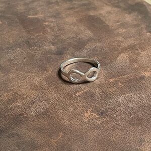 Tiny Delicate  Infinity Ring Sterling Silver 925 Size 8 Minimalist Jewelry